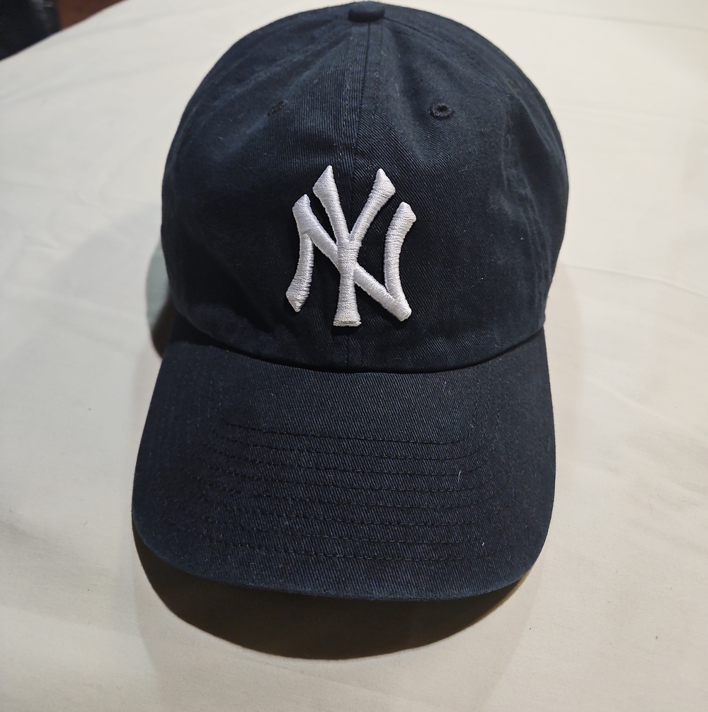 47 Brand Black Cap with White NY Logo